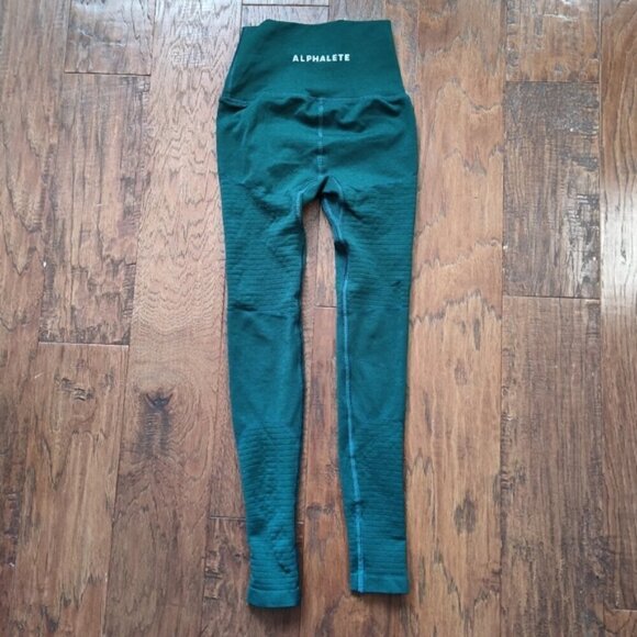 Alphalete Revival Seamless Leggings Blade Green XXS - Picture 3 of 8